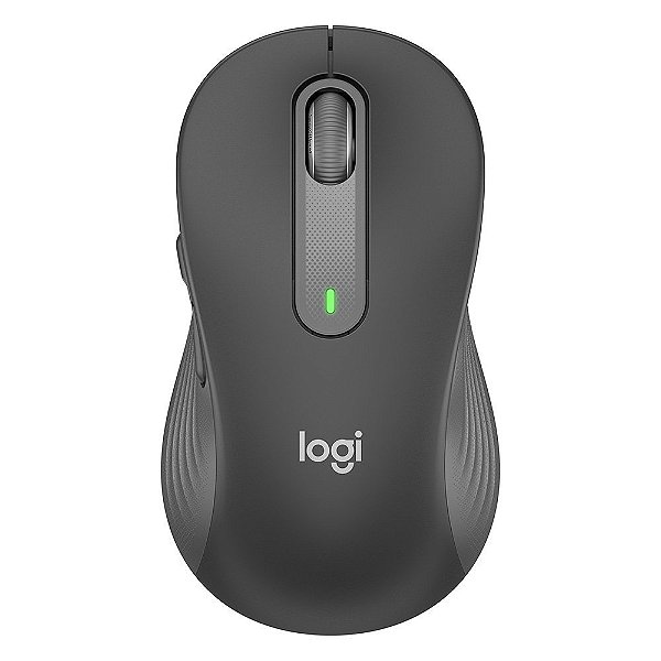Mouse Sem Fio Logitech Signature M650 L 2000 DPI, Design Padrão, 5 Botões, Silencioso, Bluetooth, USB, Grafite