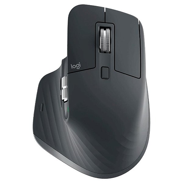 Mouse Sem Fio Logitech MX Master 3S, 8000 DPI, Bluetooth, USB, para Uso em Qualquer Superfície, Clique Silencioso, Grafite