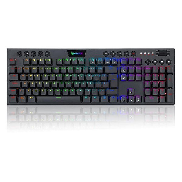 Teclado Mecânico Redragon Horus, RGB, Switch Brown, ABNT2, Preto
