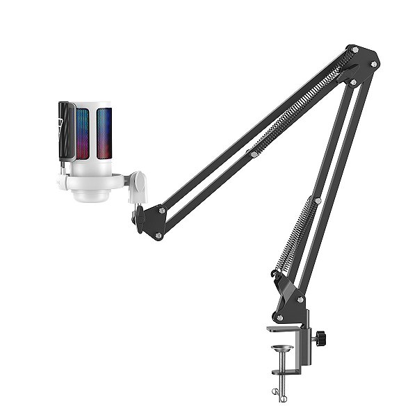 Microfone Force One Hero Arm Pro, Branco, RGB