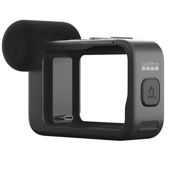 Módulo de Mídia GoPro - Microfone Direcional + Estrutura Das Portas De Mídia Hero 13/12/11/10/9