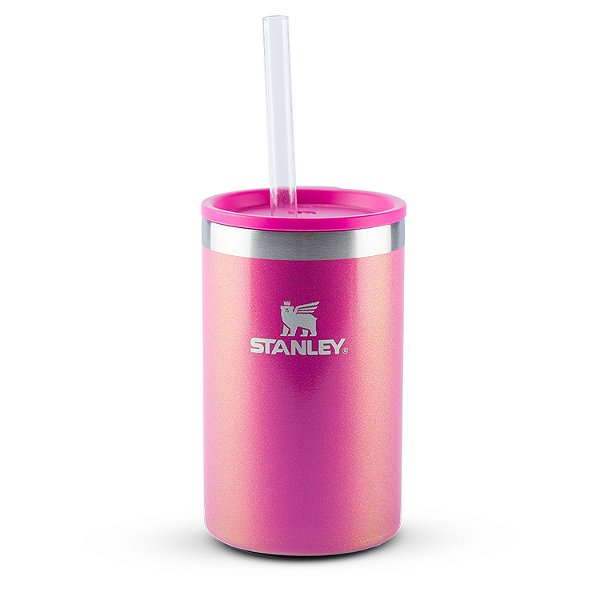 Can Cooler Com Canudo Stanley 8450 Dazzle Pink Shimmer 296ML
