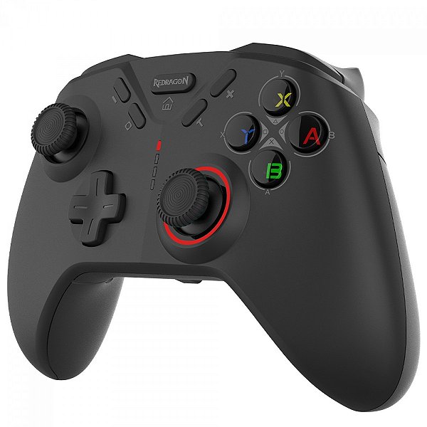 Controle Gamer Redragon Forge, Wireless, Bluetooth, Android/PC/Switch/PS3/PS4, Preto
