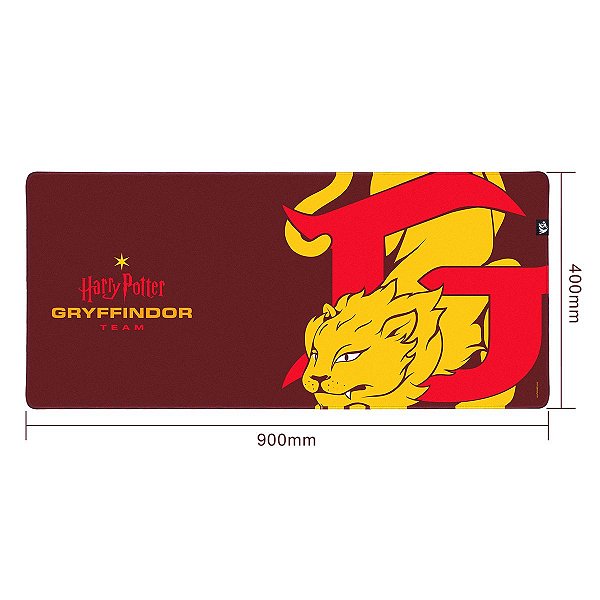 Mousepad Gamer Redragon X Harry Potter Gryffindor, 900x400x4mm, Vermelho - HP-939
