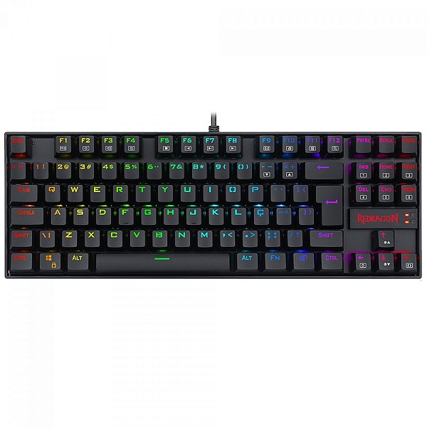 Teclado Magnético Redragon Kumara Pro, RGB, Switch Marrom, Preto