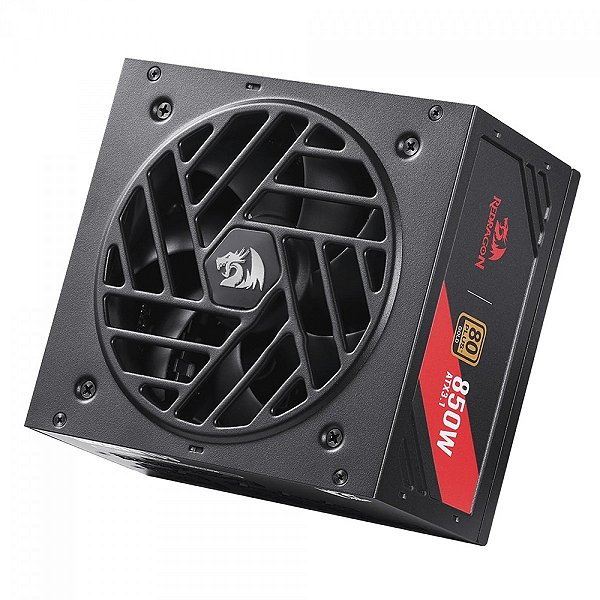 Fonte Redragon Master RGMS 850W, 80 Plus Gold, PFC Ativo, PCIe 5.1, ATX 3.1, Full Modular, Preto