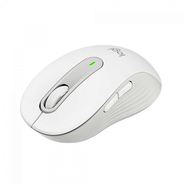 Mouse Sem Fio Logitech Signature M650, 2000 DPI, Compacto, 5 Botões, Silencioso, Bluetooth, USB, Branco