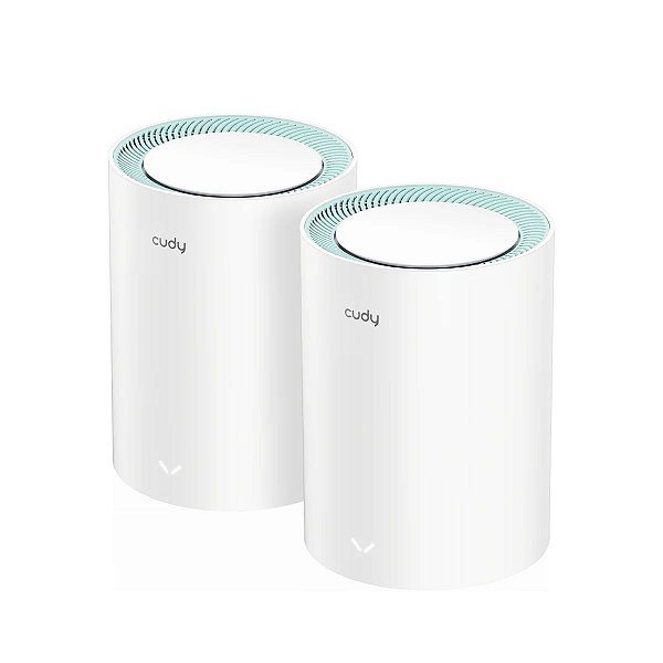 Kit 2 Roteadores Cudy AC1200 M1300 Wi-Fi Mesh Gigabit Branco