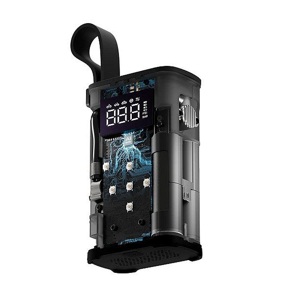 Bomba de Ar Portátil Elétrica HOTO Air Pump – Precisão Digital, Potente e Design Premium
