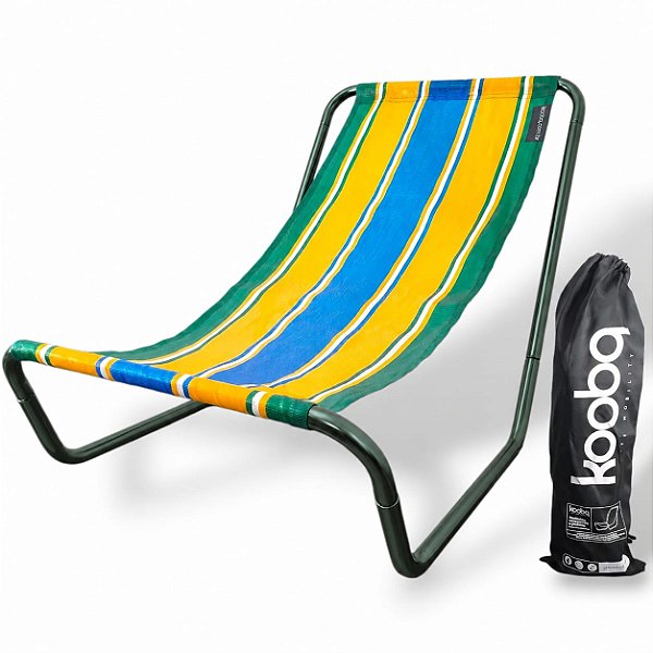Cadeira de Alumínio Portátil Green Copacabana - Koobq