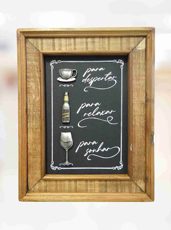 Quadro Para Você / Preto / Cerveja