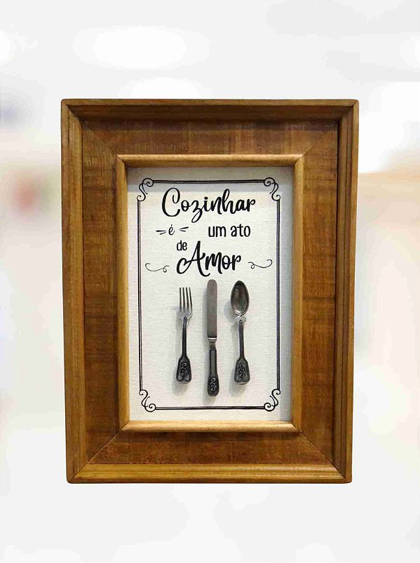 Quadro Cozinhar é um Ato de Amor