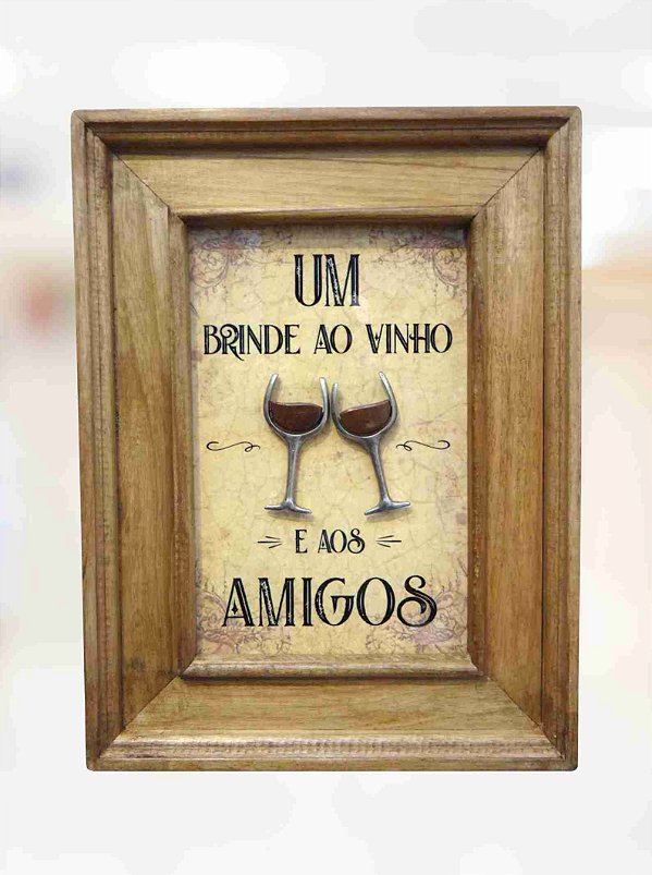 Quadro Um Brinde ao Vinho e aos Amigos