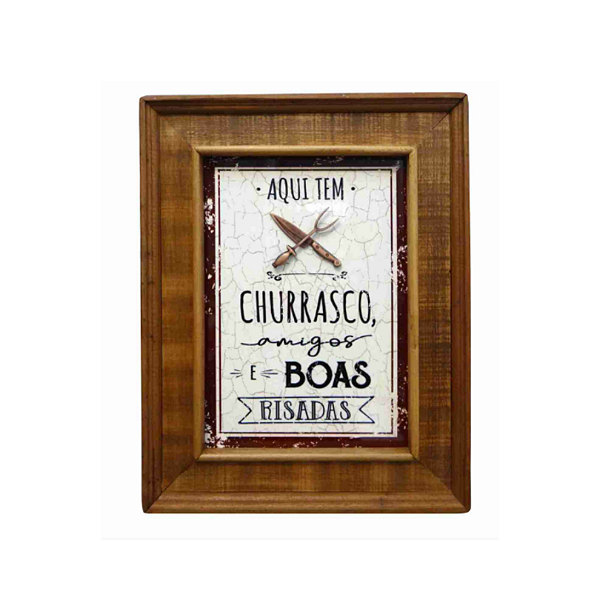 Quadro Aqui tem Churrasco