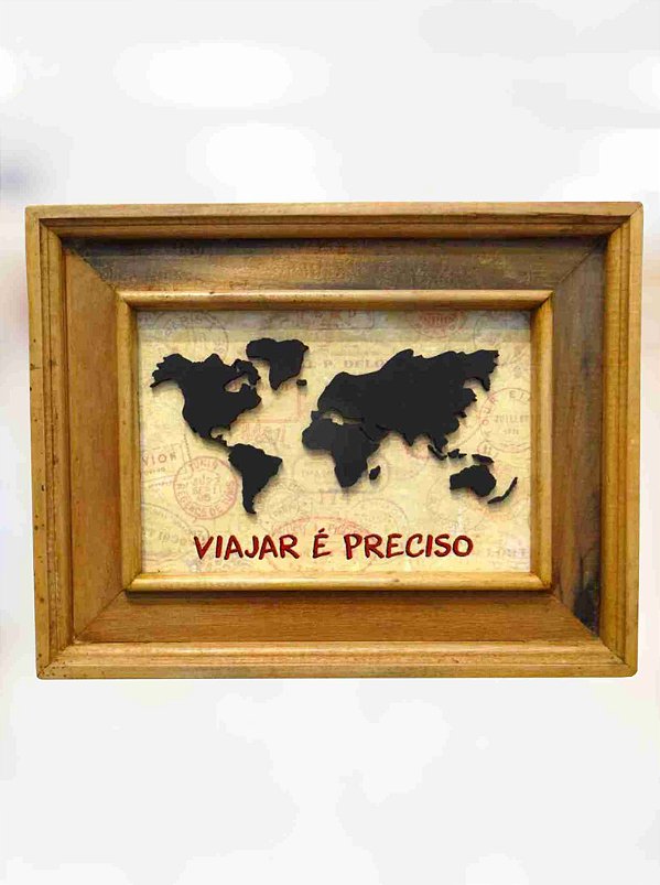 Quadro Viajar é Preciso