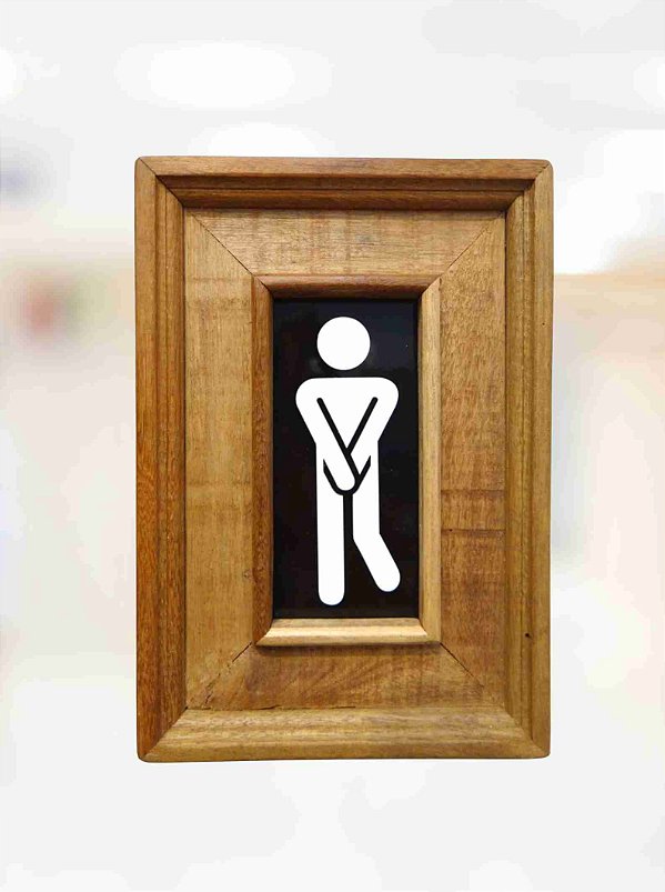 Quadro Banheiro Masculino / Preto