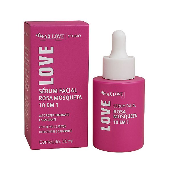 Sérum Facial Rosa Mosqueta 10 em 1 Max Love