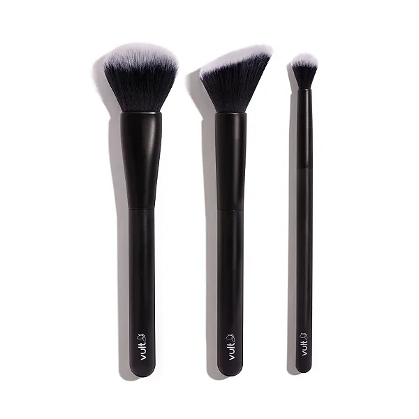 Kit de Pincéis Mega Funcionais (3 itens) Vult