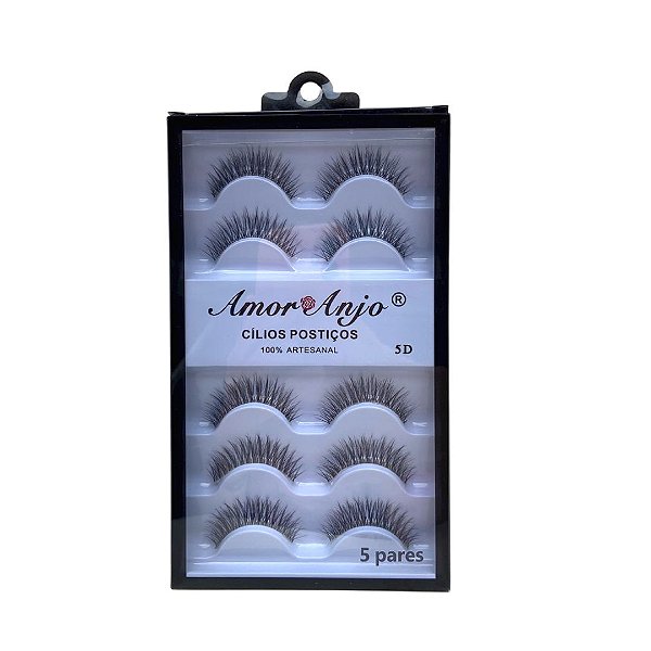 Cartela de Cílios Postiços Amor Anjo 5 Pares