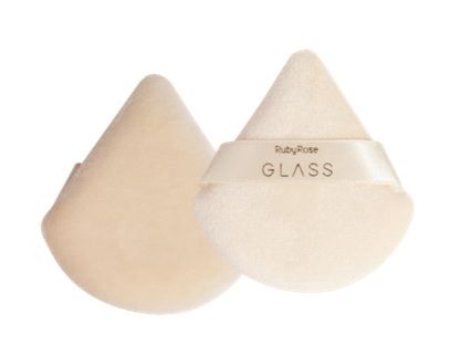 Esponja de Pó Powder Puff Glass Ruby Rose