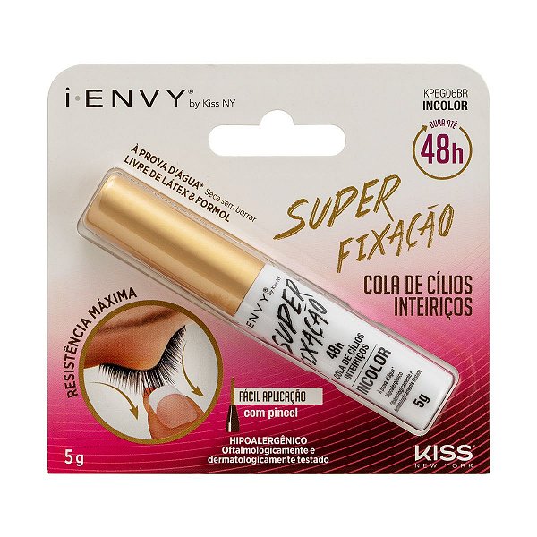 Cola para Cílios Postiços 48H iEnvy Kiss New York