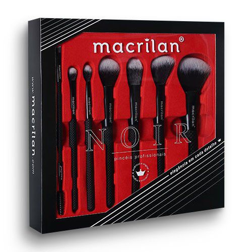 Kit de Pinceis Noir Linha Profissional Macrilan
