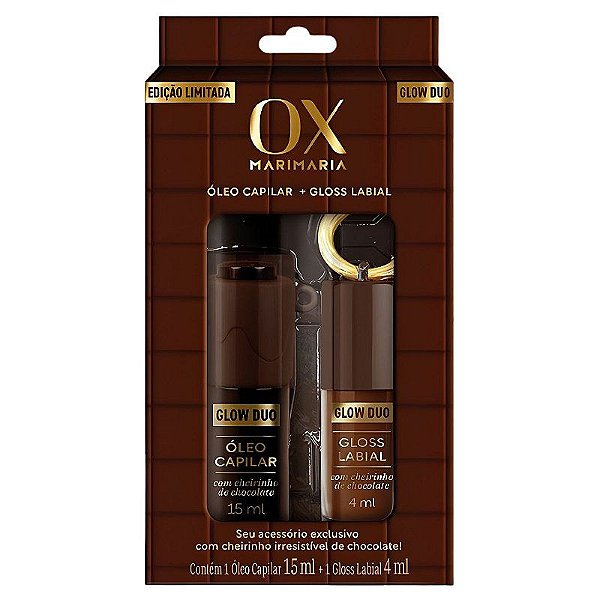 Kit Óleo Capilar + Gloss Labial OX Maria Maria