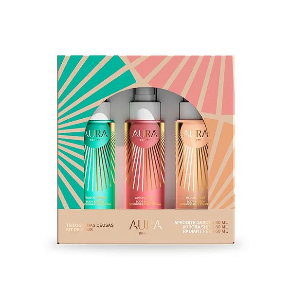 Kit Mini Body Splash Trilogia das Deusas Aura Beauty Jade Picon