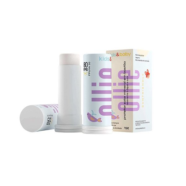 Protetor Solar Infantil em Bastão Mineral FPS80 Ollie