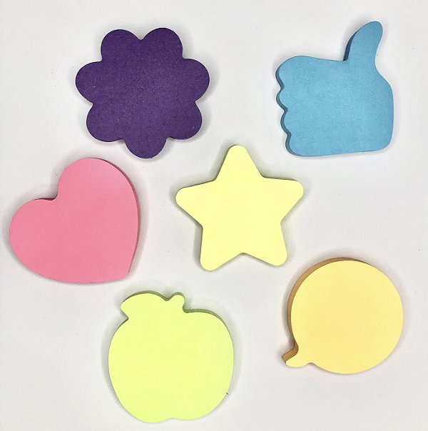 Bloco de Notas Adesivadas Formas Neon 45x45mm BRW