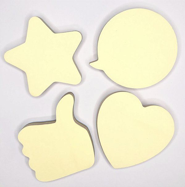 Bloco de Notas Adesivadas Formas-70x70mm BRW