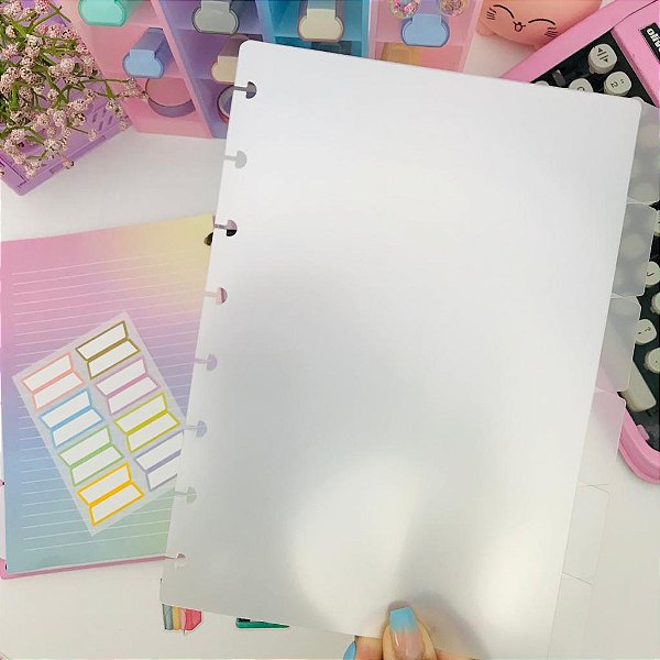 Divisórias Plásticas para Caderno de Discos com adesivos
