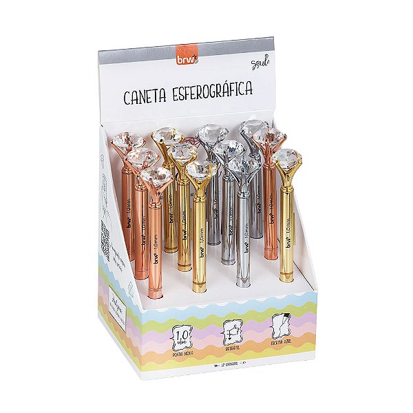 Caneta Metálica Esferográfica 1.0 Diamond