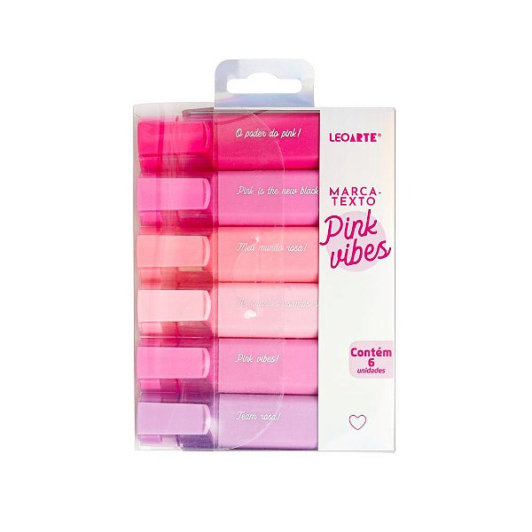Marca Texto Pink Vibes Leoarte