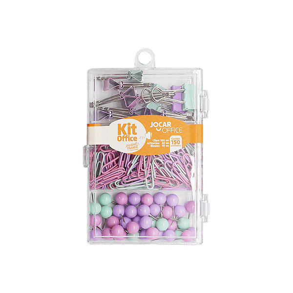 Kit Office Alfinete, Clips e Prendedores Jocar Office
