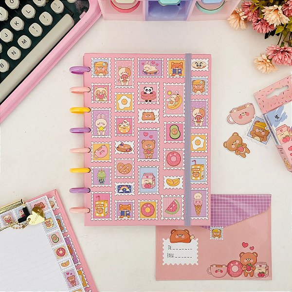 Caderno de Discos Buendía Ursinhos Kawaii