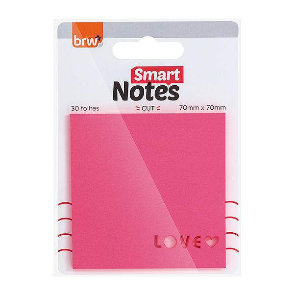 Bloco notas adesivado Cut 70x70mm BRW