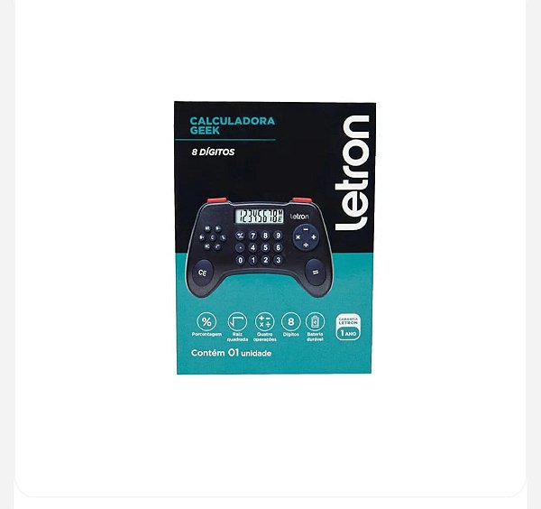 Calculadora 8 dígitos Geek Controle Letron
