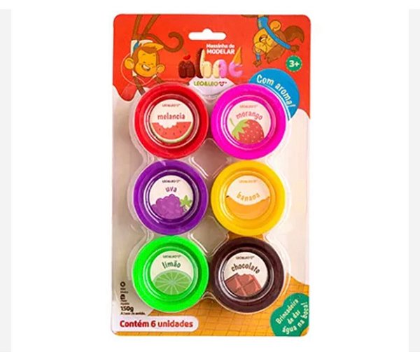 Kit Massa de Modelar Nhac 6 cores Leo&Leo