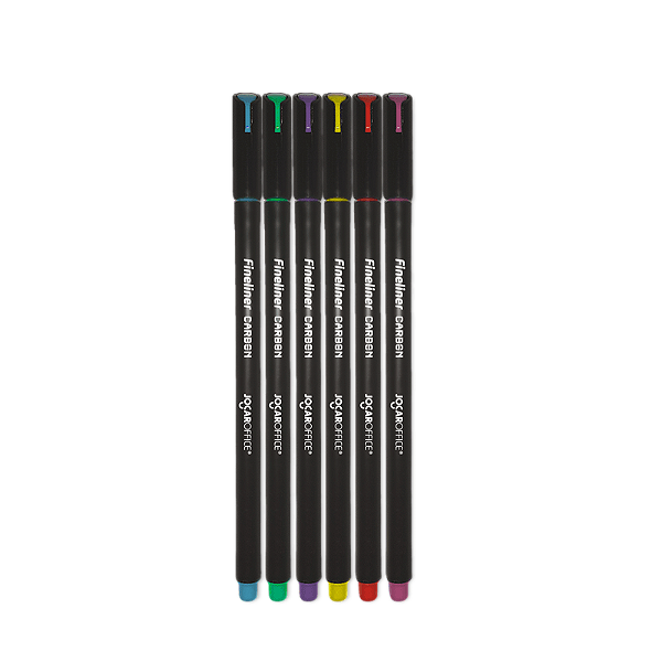 Marcador Fineliner ponta 0.5 Carbon Line-estojo c/6 Jocar Office