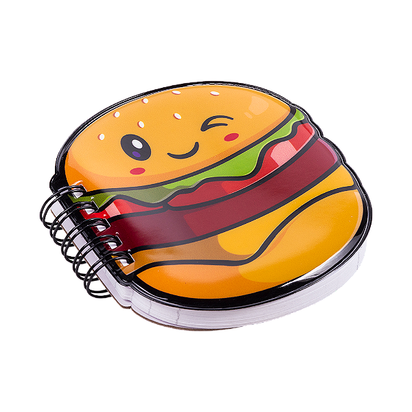 Caderno Formato Fast Food Capa Emborrachada 95x100 80 folhas BRW