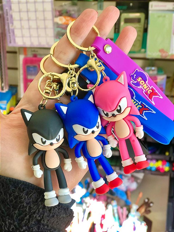 Chaveiro Emborrachado Luxo Grande Sonic