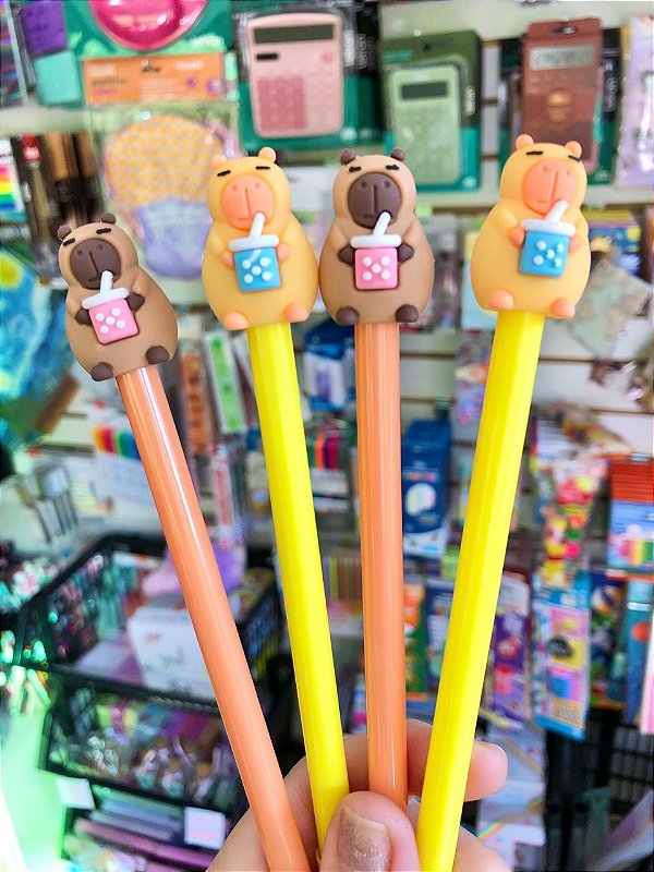 Caneta Gel Capivara e Suquinho