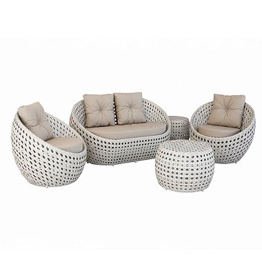 Conjunto de Sofá Duty Trama Indiana em Fibra Sintética