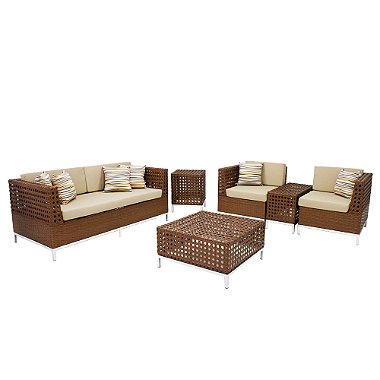 Conjunto de Sofá Tulipa em Fibra Sintética