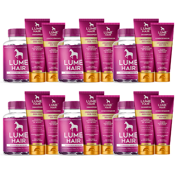 6 Vitaminas Capilares + 6 Shampoos + 6 Condicionadores