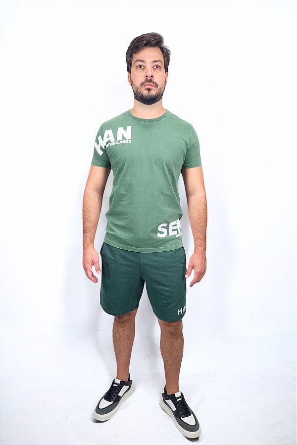 Camiseta Premium N.A ISLAND Verde Estonada