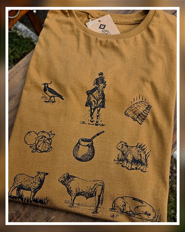 T-SHIRT MOTIVOS DE CAMPO FEMININA