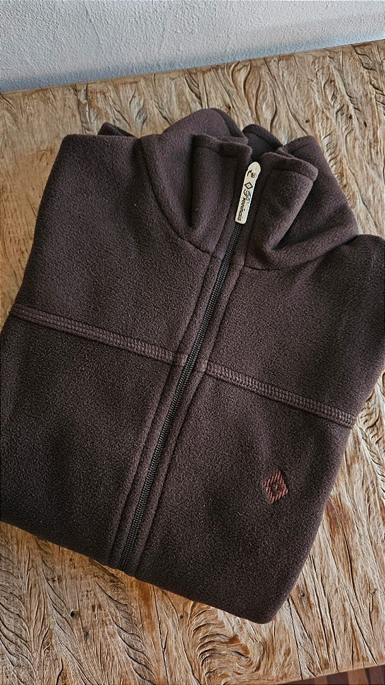 FLEECE CASACO FEMININO MARROM