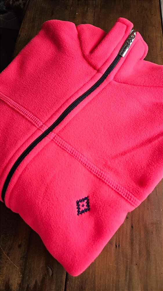 FLEECE CASACO FEMININO ROSA NEON